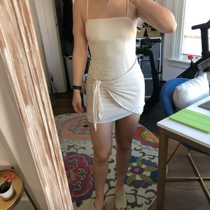 Striped wrap dress size small